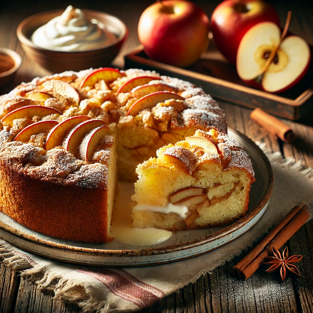 Traditional Irish Apple Cake - Hungry and Chill